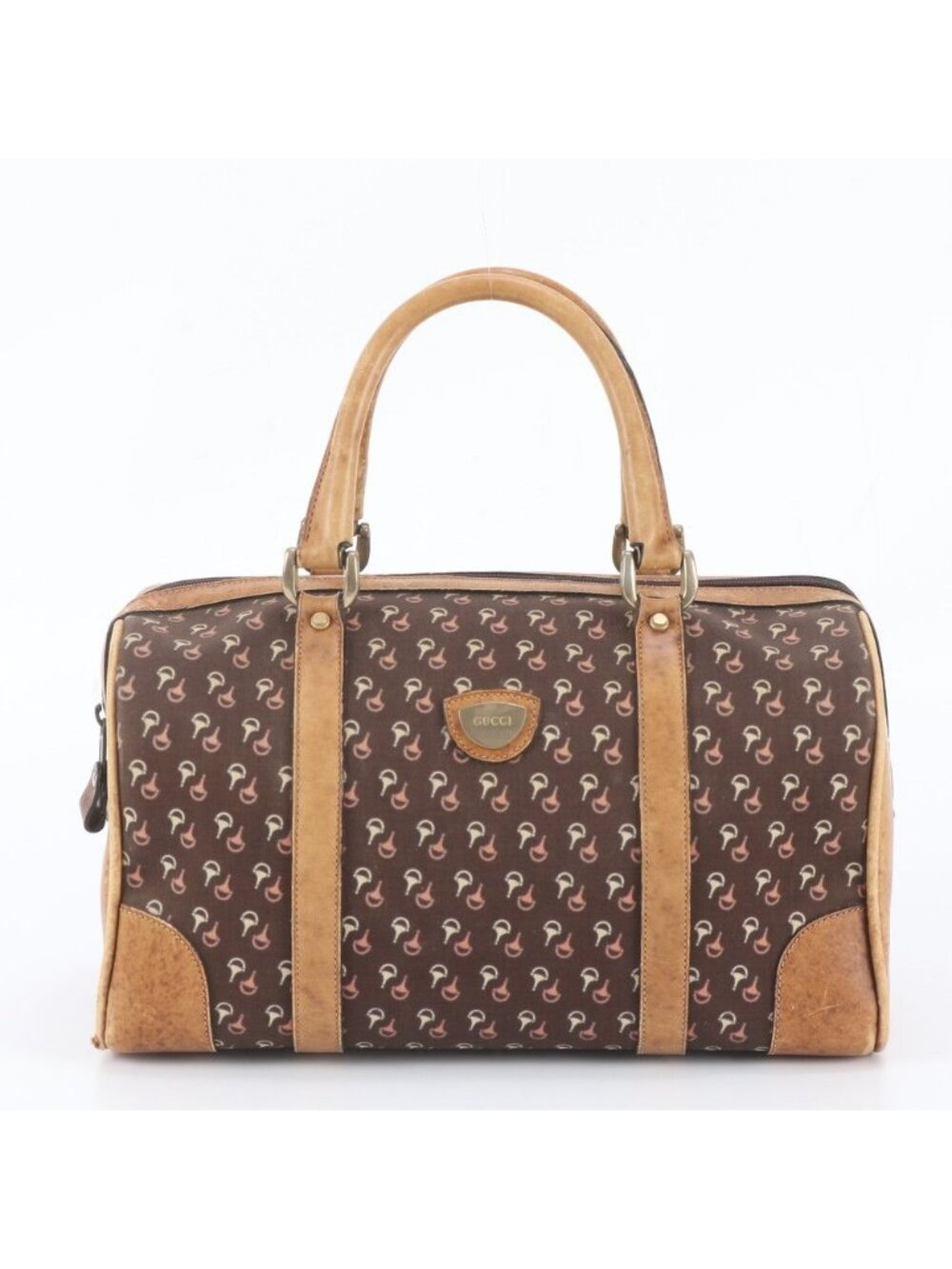 Gucci Vintage Horsebit Leather Tote Bag Boston Hand